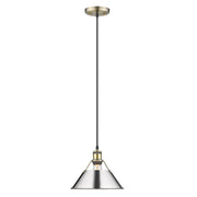 Golden - 3306-M AB-CH - One Light Pendant - Orwell - Aged Brass