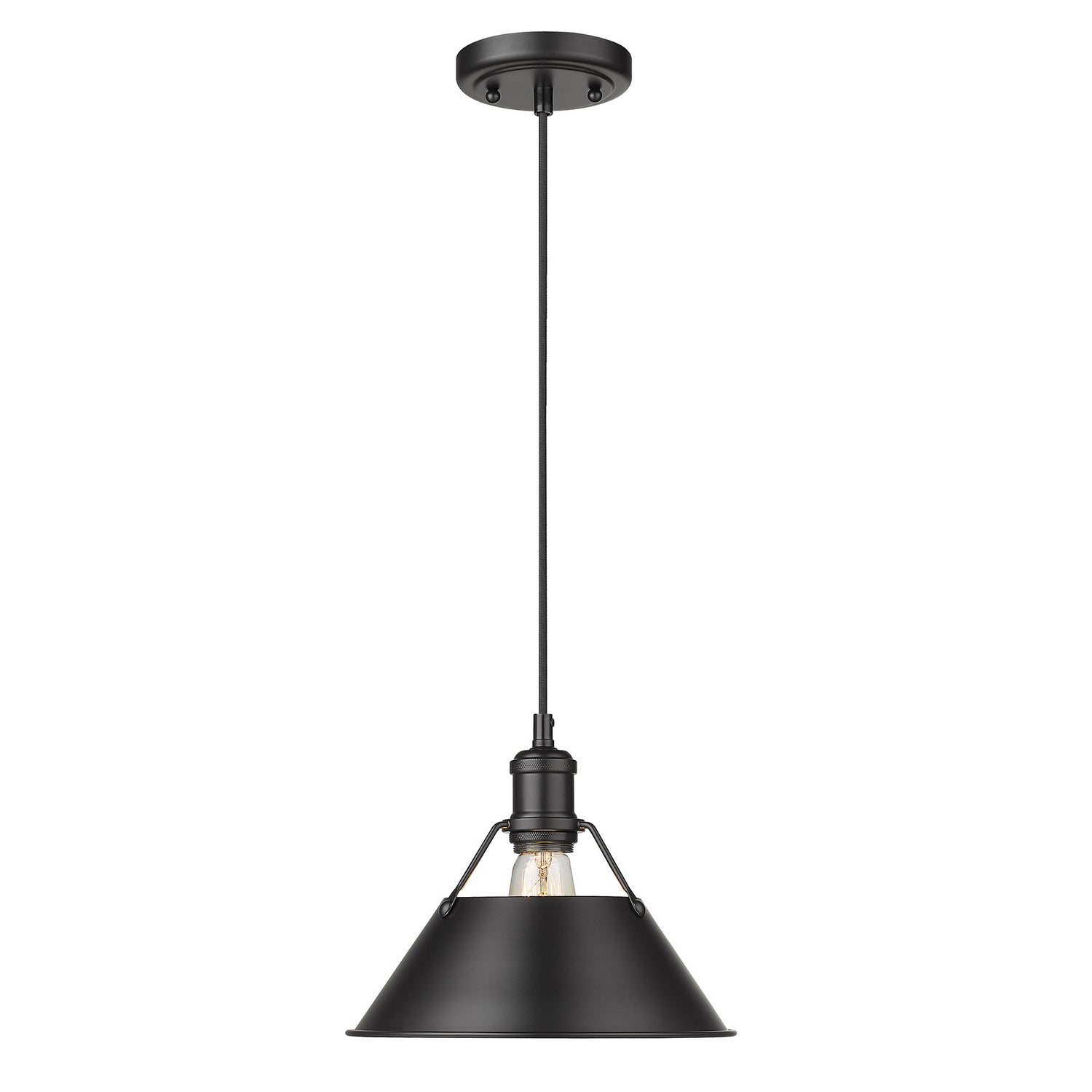 Golden - 3306-M BLK-BLK - One Light Pendant - Orwell - Matte Black