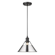 Golden - 3306-M BLK-CH - One Light Pendant - Orwell - Matte Black