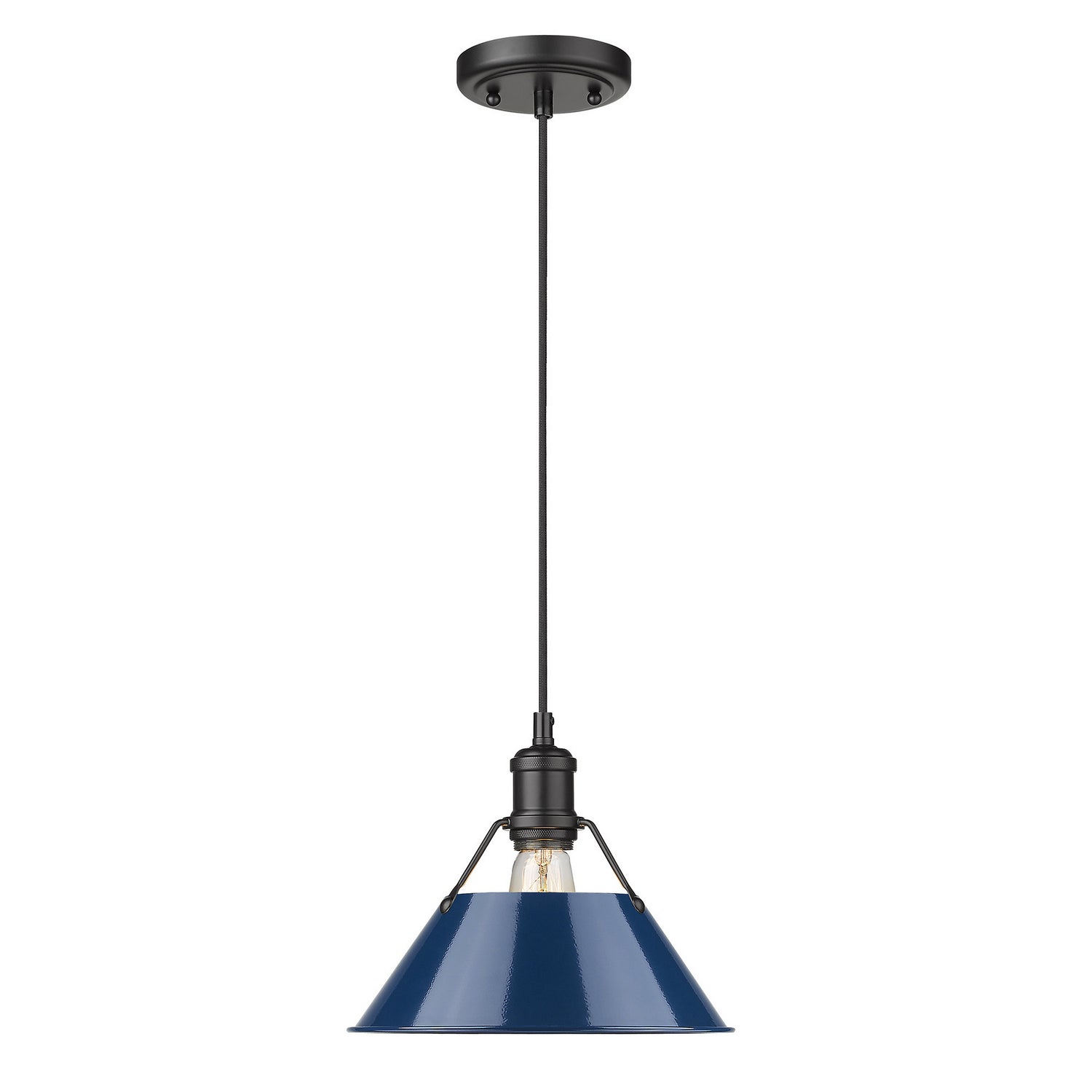 Golden - 3306-M BLK-NVY - One Light Pendant - Orwell - Matte Black