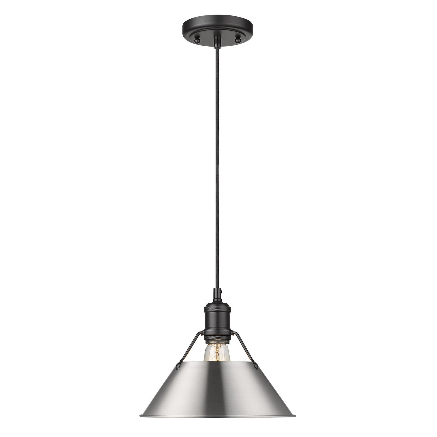 Golden - 3306-M BLK-PW - One Light Pendant - Orwell - Matte Black