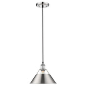 Golden - 3306-M CH-PW - One Light Pendant - Orwell - Chrome