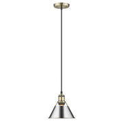 Golden - 3306-S AB-CH - One Light Mini Pendant - Orwell - Aged Brass