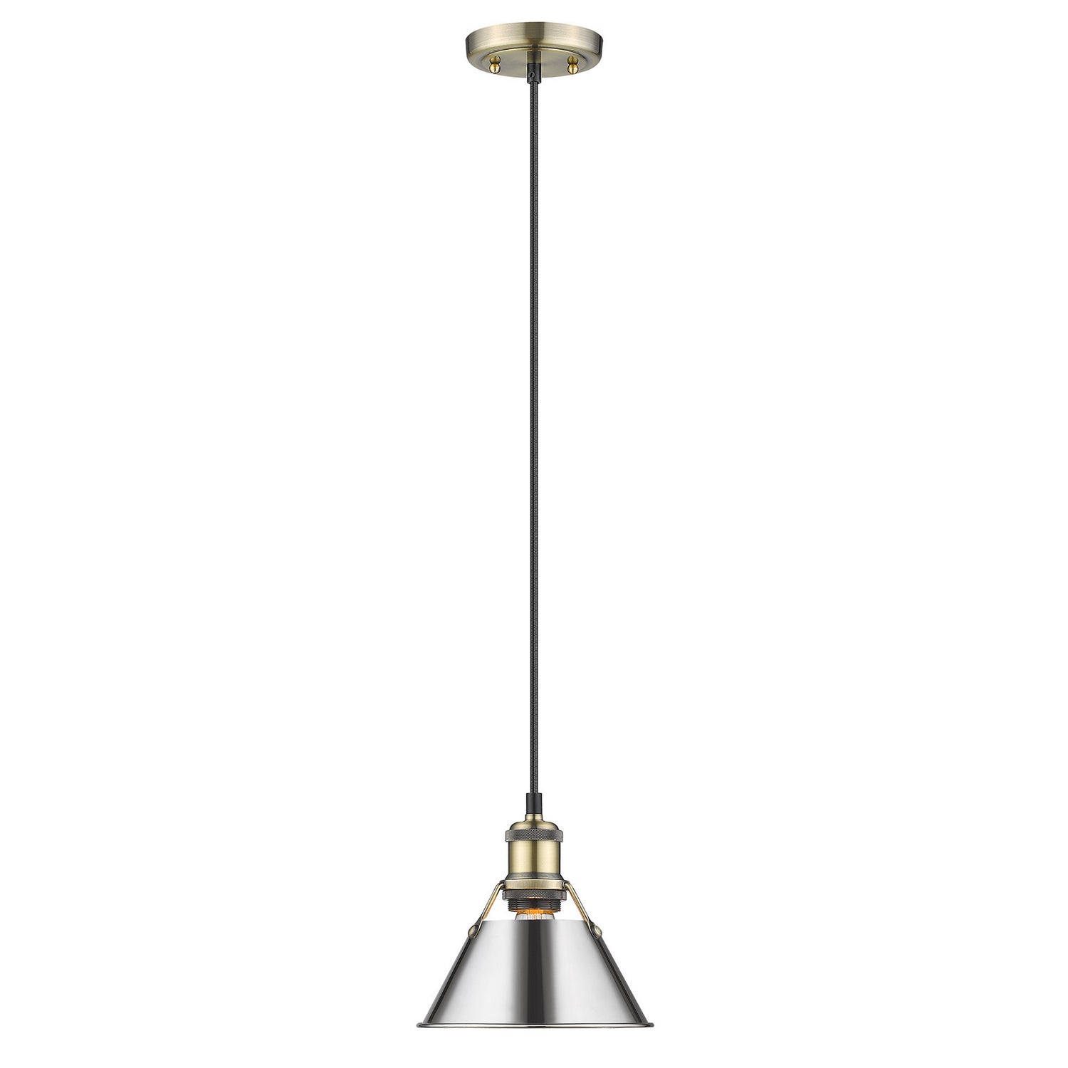 Golden - 3306-S AB-CH - One Light Mini Pendant - Orwell - Aged Brass
