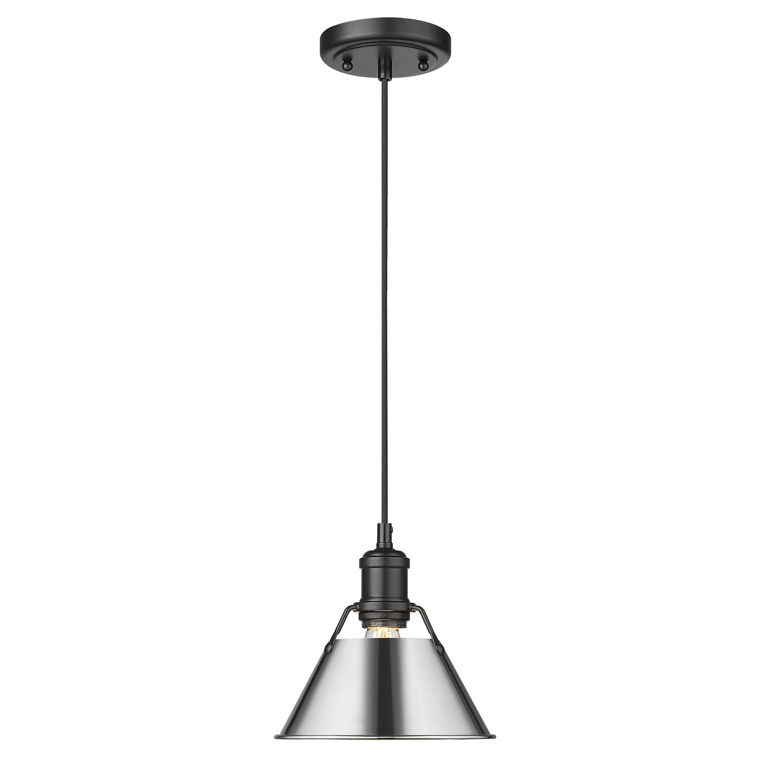 Golden - 3306-S BLK-CH - One Light Mini Pendant - Orwell - Matte Black