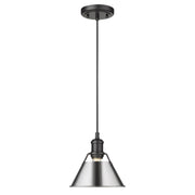 Golden - 3306-S BLK-CH - One Light Mini Pendant - Orwell - Matte Black
