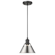 Golden - 3306-S BLK-PW - One Light Mini Pendant - Orwell - Matte Black