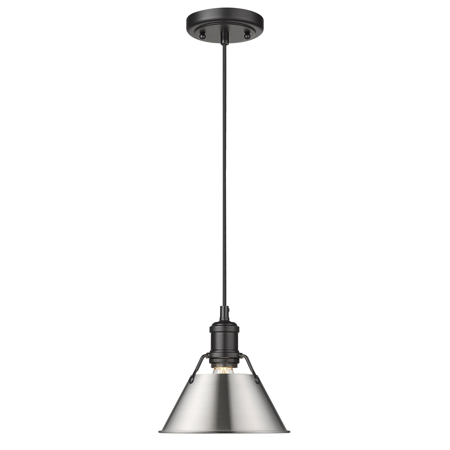 Golden - 3306-S BLK-PW - One Light Mini Pendant - Orwell - Matte Black