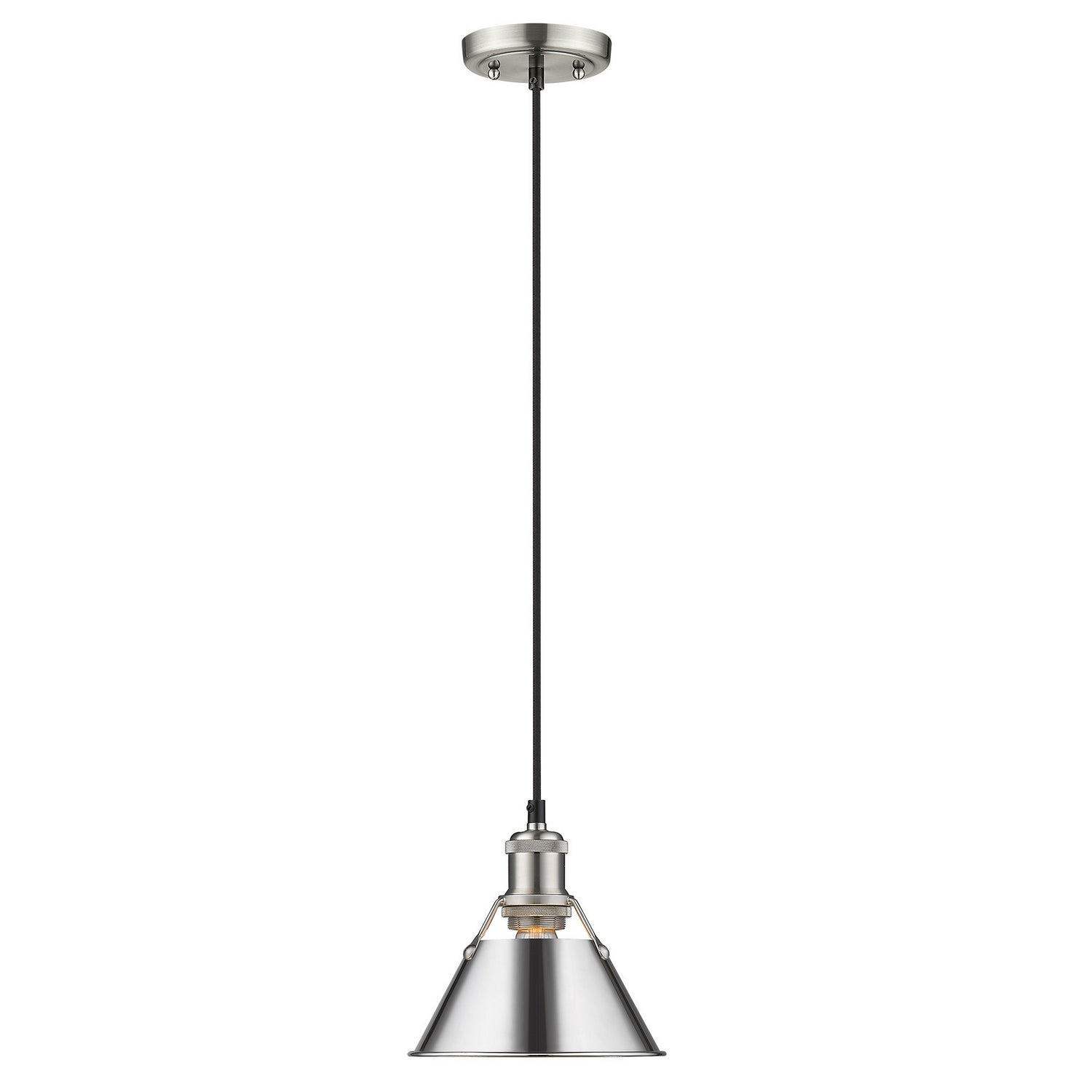 Golden - 3306-S PW-CH - One Light Mini Pendant - Orwell - Pewter