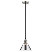 Golden - 3306-S PW-CH - One Light Mini Pendant - Orwell - Pewter