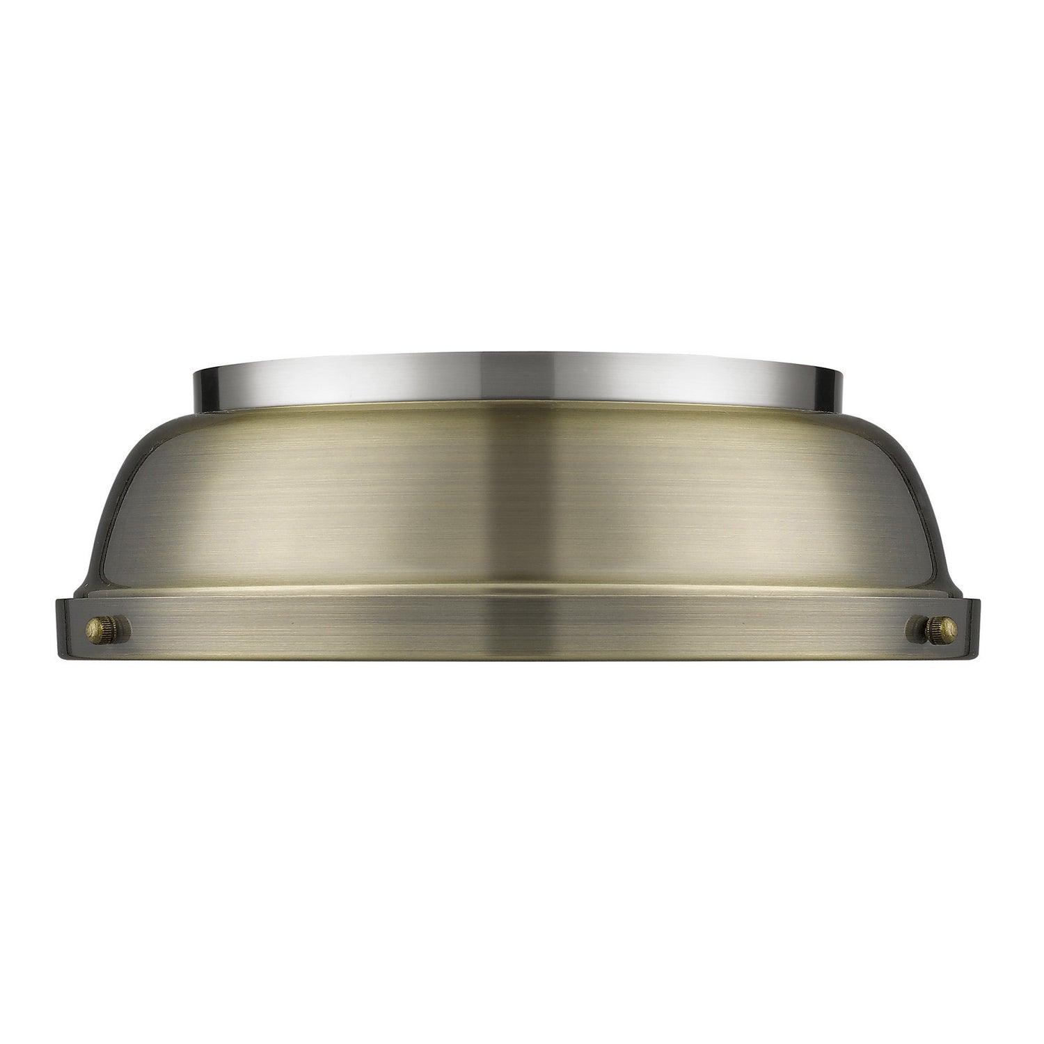 Golden - 3602-14 PW-AB - Two Light Flush Mount - Duncan - Pewter