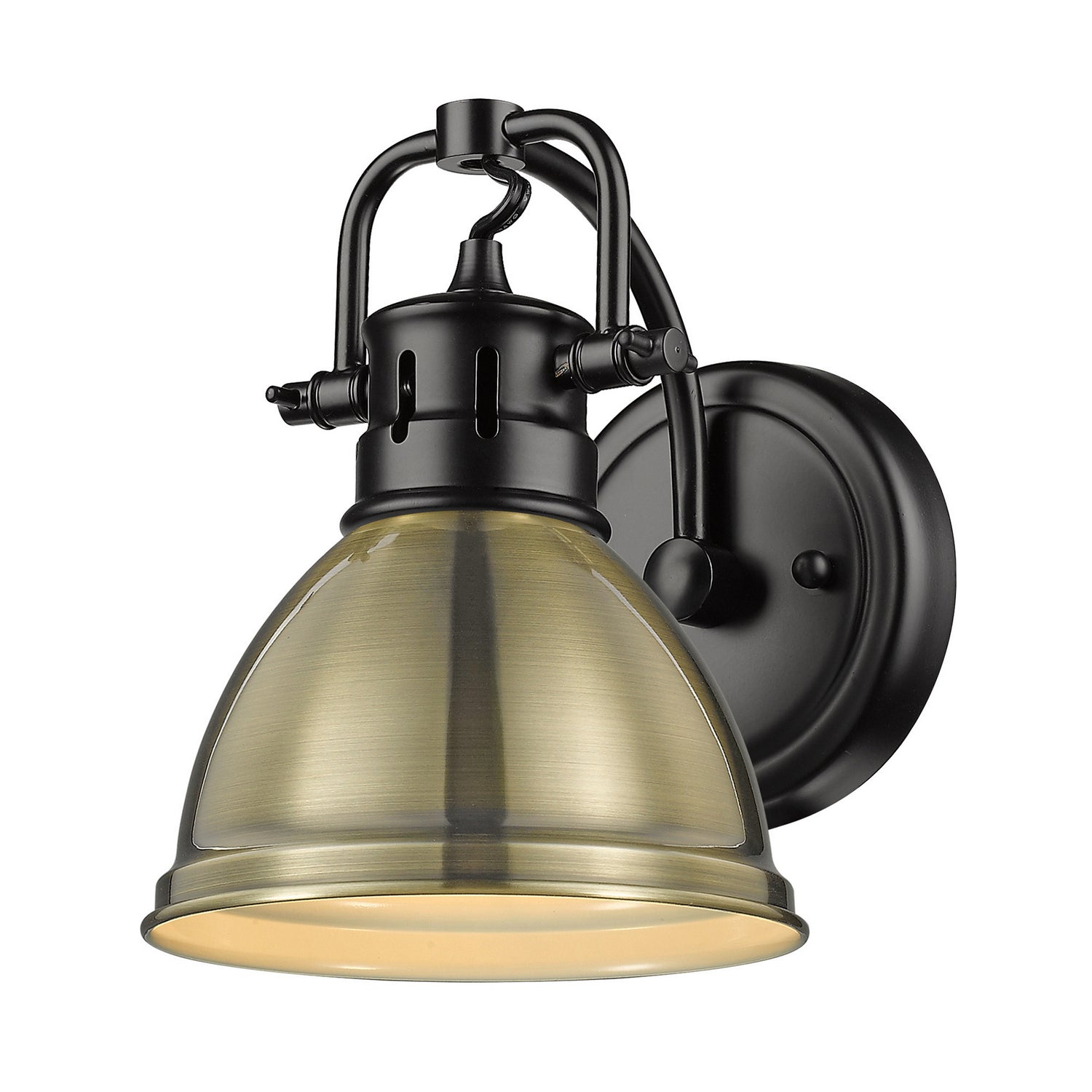 Golden - 3602-BA1 BLK-AB - One Light Bath Vanity - Duncan - Matte Black