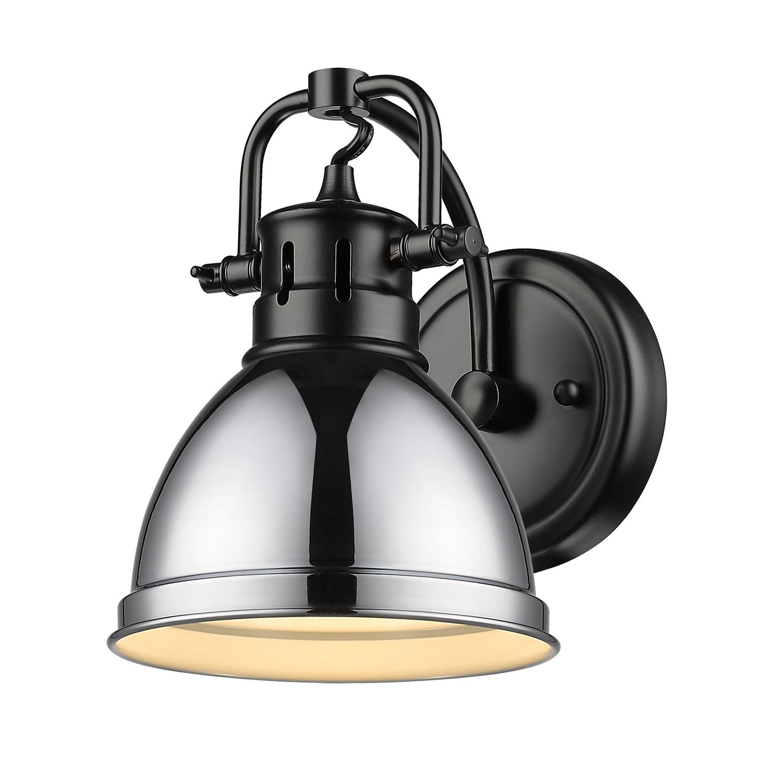 Golden - 3602-BA1 BLK-CH - One Light Vanity - Duncan - Matte Black