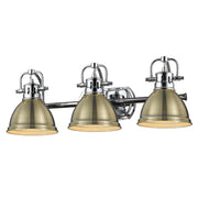 Golden - 3602-BA3 CH-AB - Three Light Bath Vanity - Duncan - Chrome