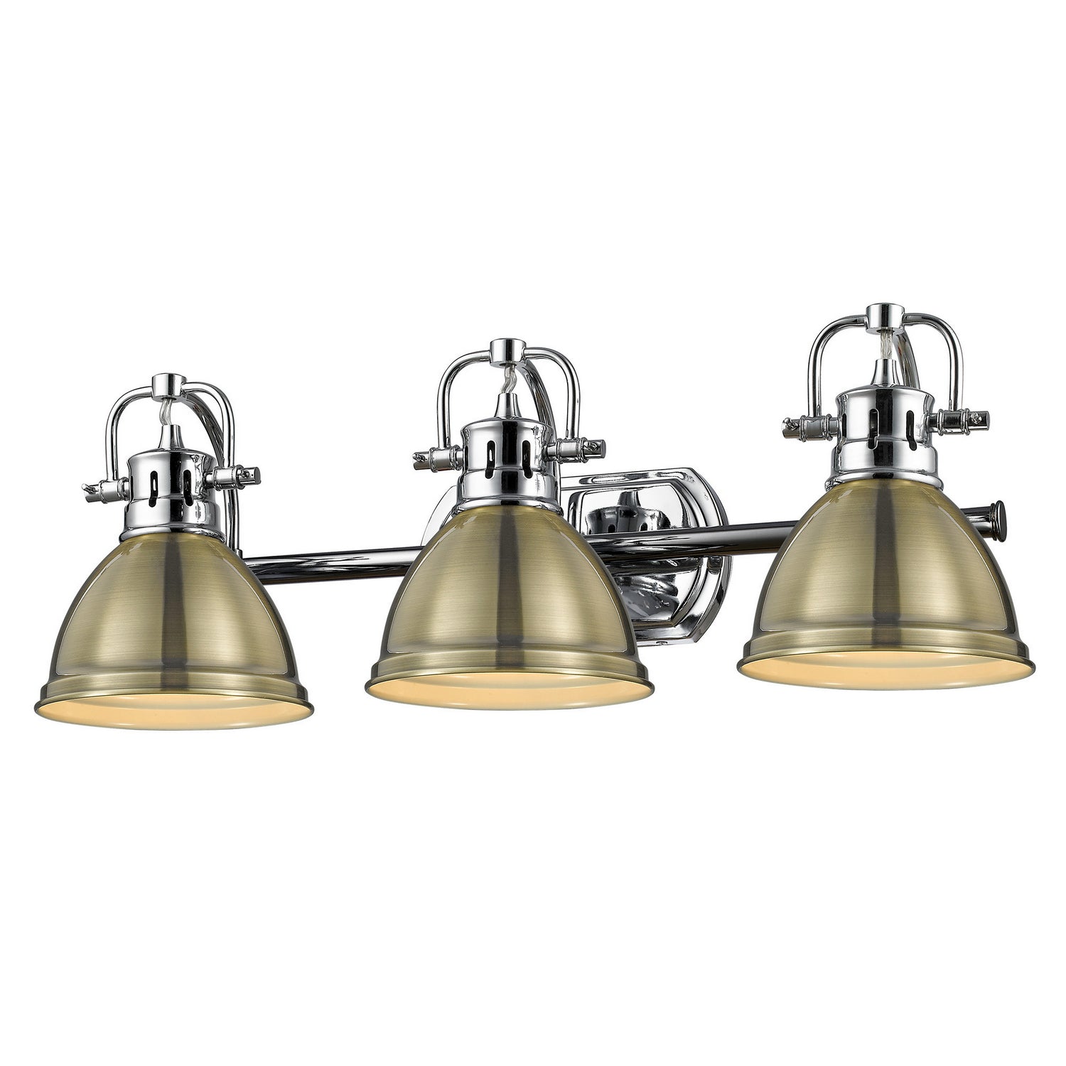 Golden - 3602-BA3 CH-AB - Three Light Bath Vanity - Duncan - Chrome