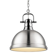 Golden - 3602-L CH-PW - One Light Pendant - Duncan - Chrome