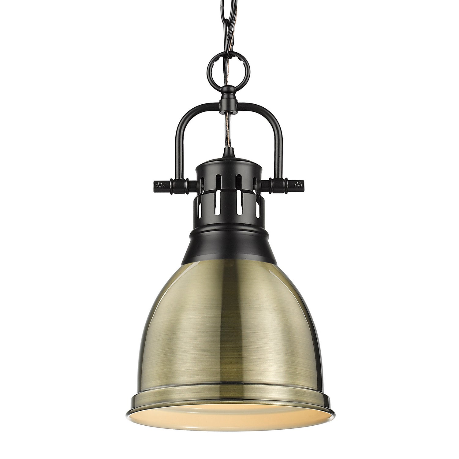 Golden - 3602-S BLK-AB - One Light Pendant - Duncan - Matte Black