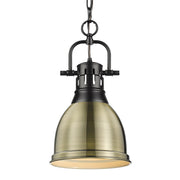 Golden - 3602-S BLK-AB - One Light Pendant - Duncan - Matte Black