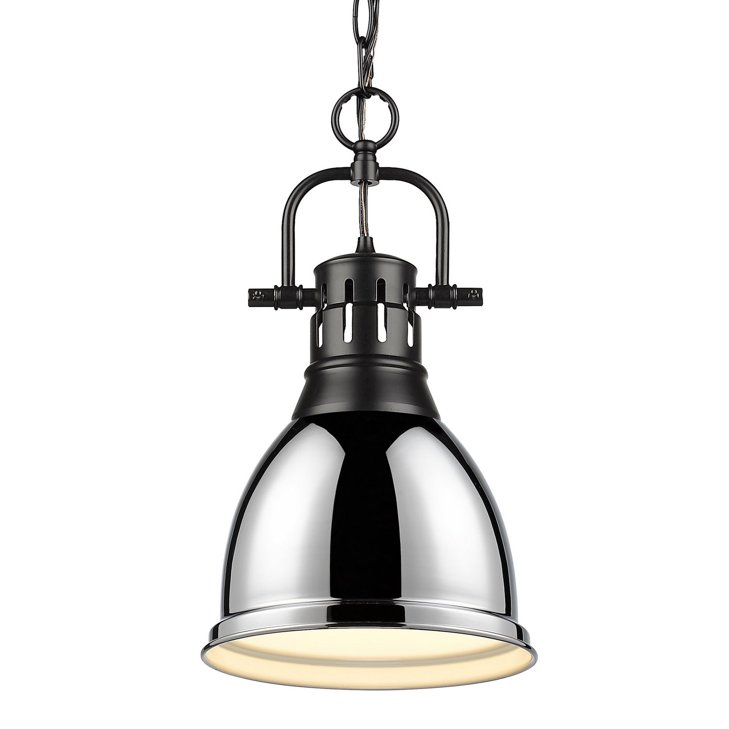 Golden - 3602-S BLK-CH - One Light Pendant - Duncan - Matte Black