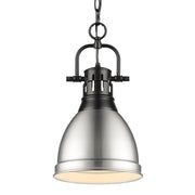 Golden - 3602-S BLK-PW - One Light Pendant - Duncan - Matte Black