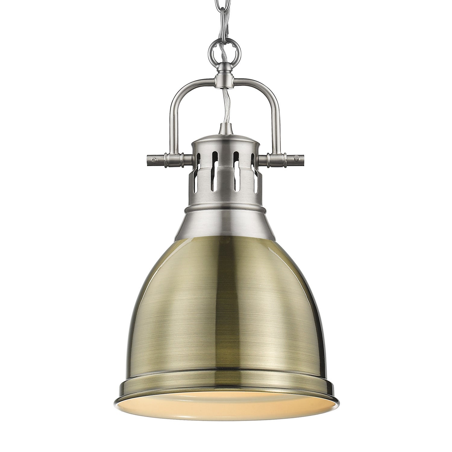 Golden - 3602-S PW-AB - One Light Pendant - Duncan - Pewter