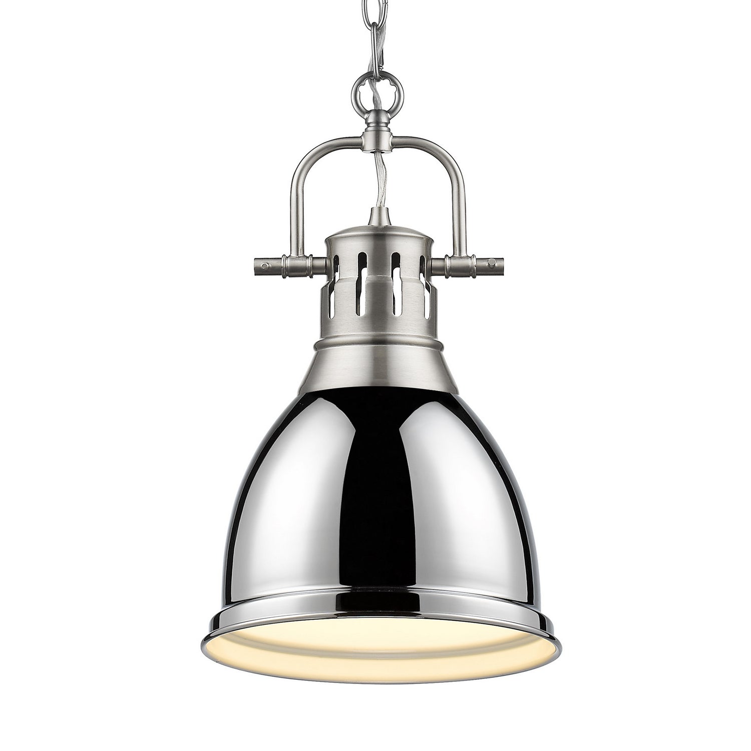 Golden - 3602-S PW-CH - One Light Pendant - Duncan - Pewter