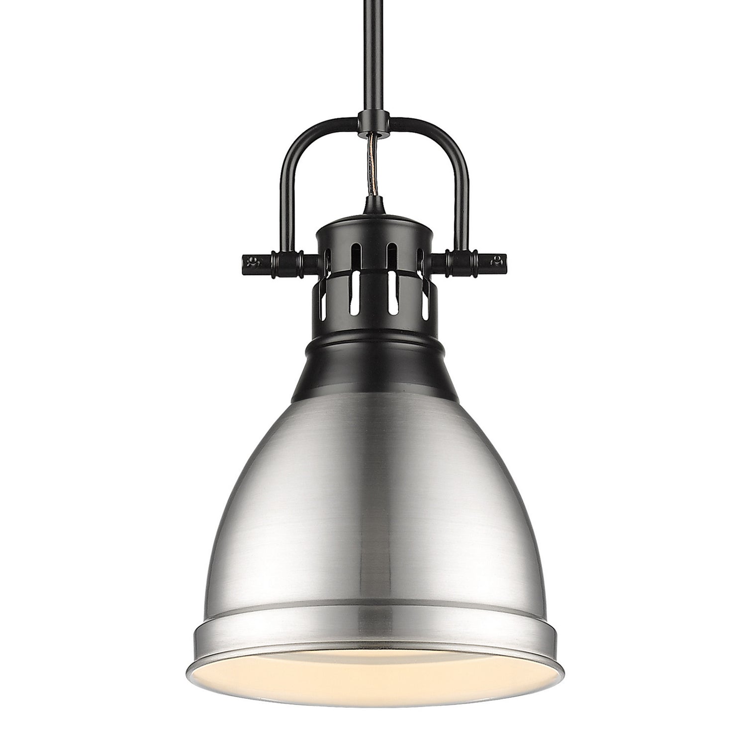 Golden - 3604-S BLK-PW - One Light Pendant - Duncan - Matte Black
