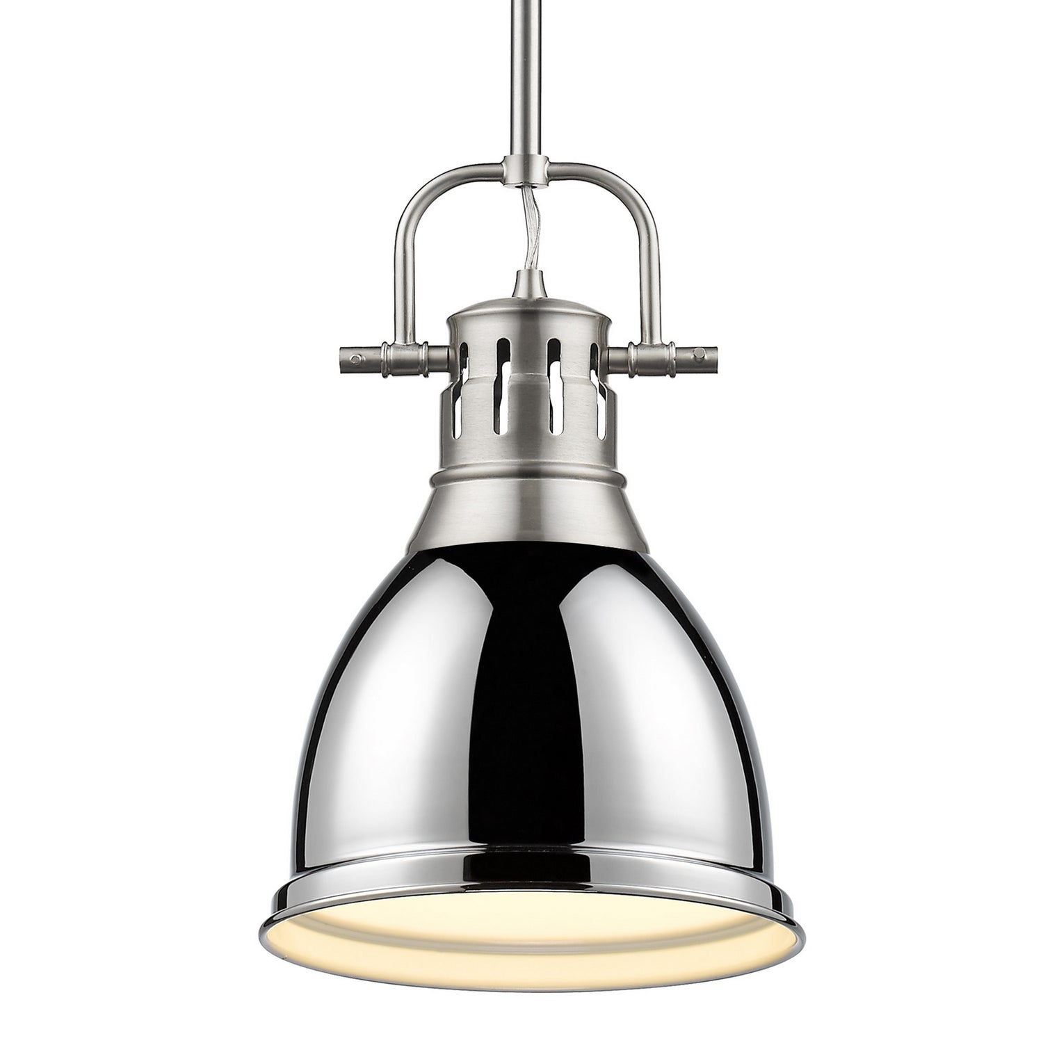 Golden - 3604-S PW-CH - One Light Pendant - Duncan - Pewter