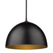 Golden - 6956-L BLK-BLK - One Light Pendant - Zoey - Matte Black
