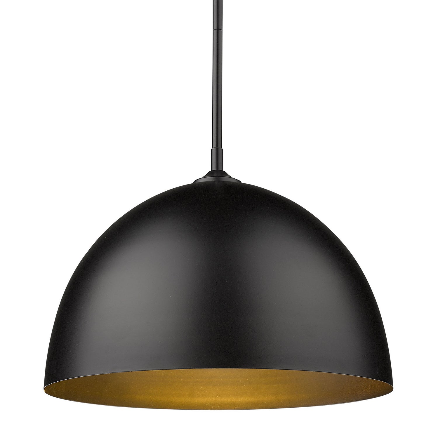 Golden - 6956-L BLK-BLK - One Light Pendant - Zoey - Matte Black