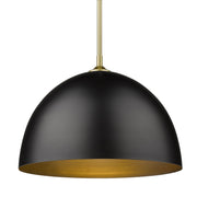 Golden - 6956-L OG-BLK - One Light Pendant - Zoey - Olympic Gold