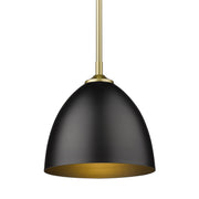 Golden - 6956-S OG-BLK - One Light Pendant - Zoey - Olympic Gold
