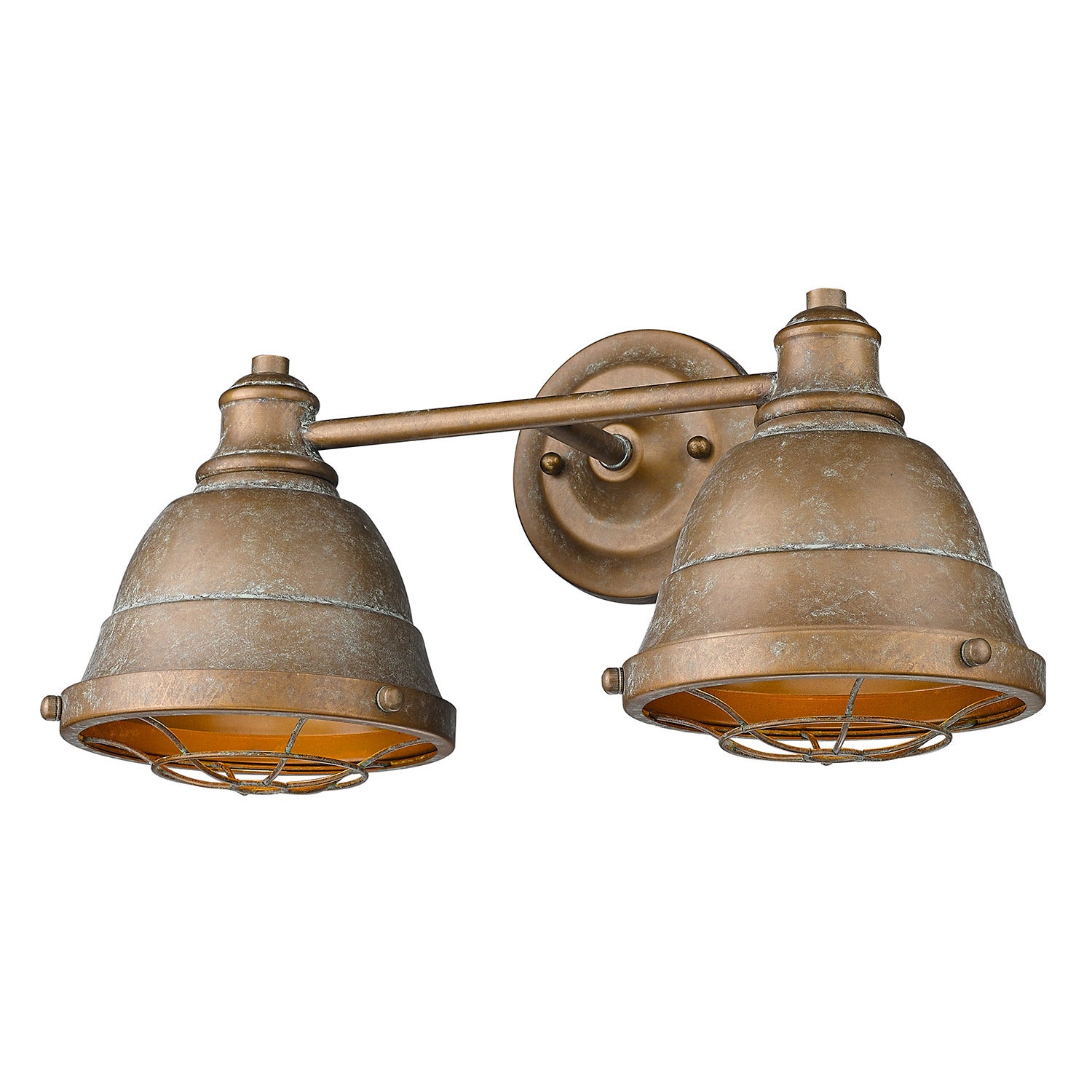 Golden - 7312-BA2 CP - Two Light Bath Vanity - Bartlett - Copper Patina