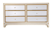 Elegant Lighting - MF72036G - Dresser - REFLEXION - Antique gold