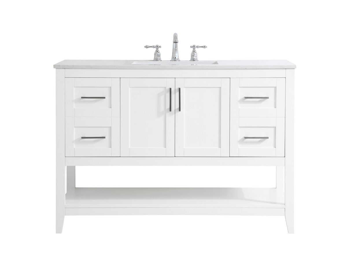 Elegant Lighting - VF16048WH - Single Bathroom Vanity - aubrey - White