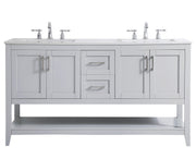 Elegant Lighting - VF16060DGR - Double Bathroom Vanity - aubrey - Grey