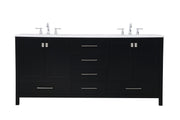 Elegant Lighting - VF18872DBK - Double Bathroom Vanity - Irene - Black