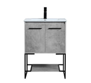 Elegant Lighting - VF42024CG - Single Bathroom Vanity - Gerard - Concrete Grey