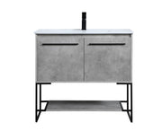 Elegant Lighting - VF42036CG - Single Bathroom Vanity - Gerard - Concrete Grey