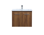 Elegant Lighting - VF44024WB - Single Bathroom Floating Vanity - Rasina - Walnut Brown