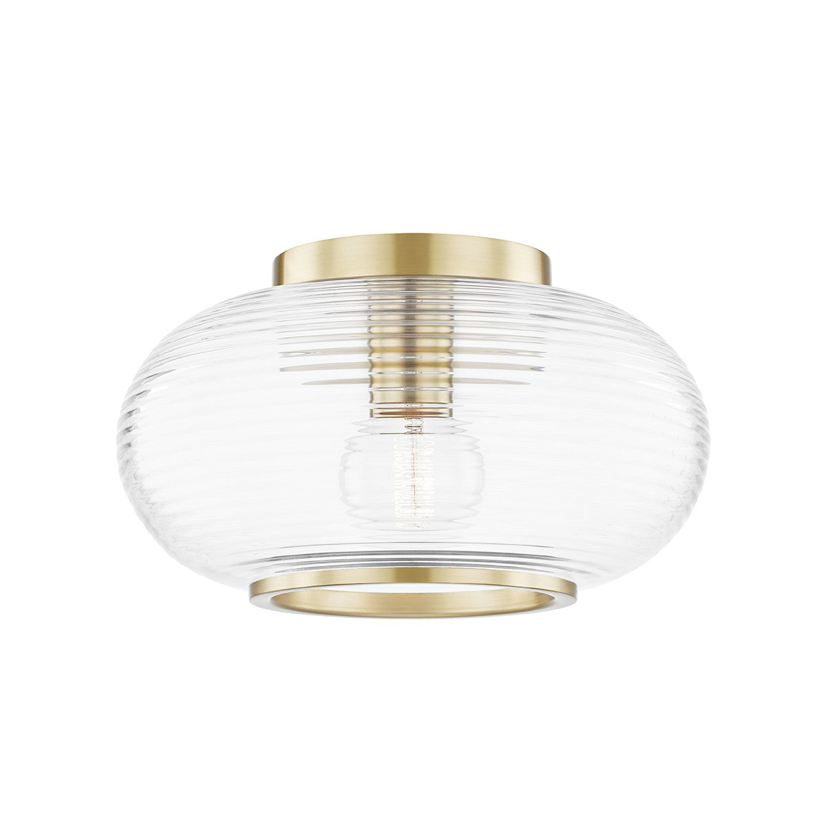 Mitzi - H418501-AGB - One Light Flush Mount - Maggie - Aged Brass