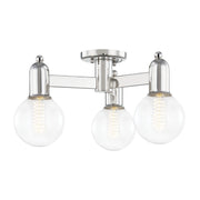 Mitzi - H419603-PN - Three Light Semi Flush Mount - Bryce - Polished Nickel