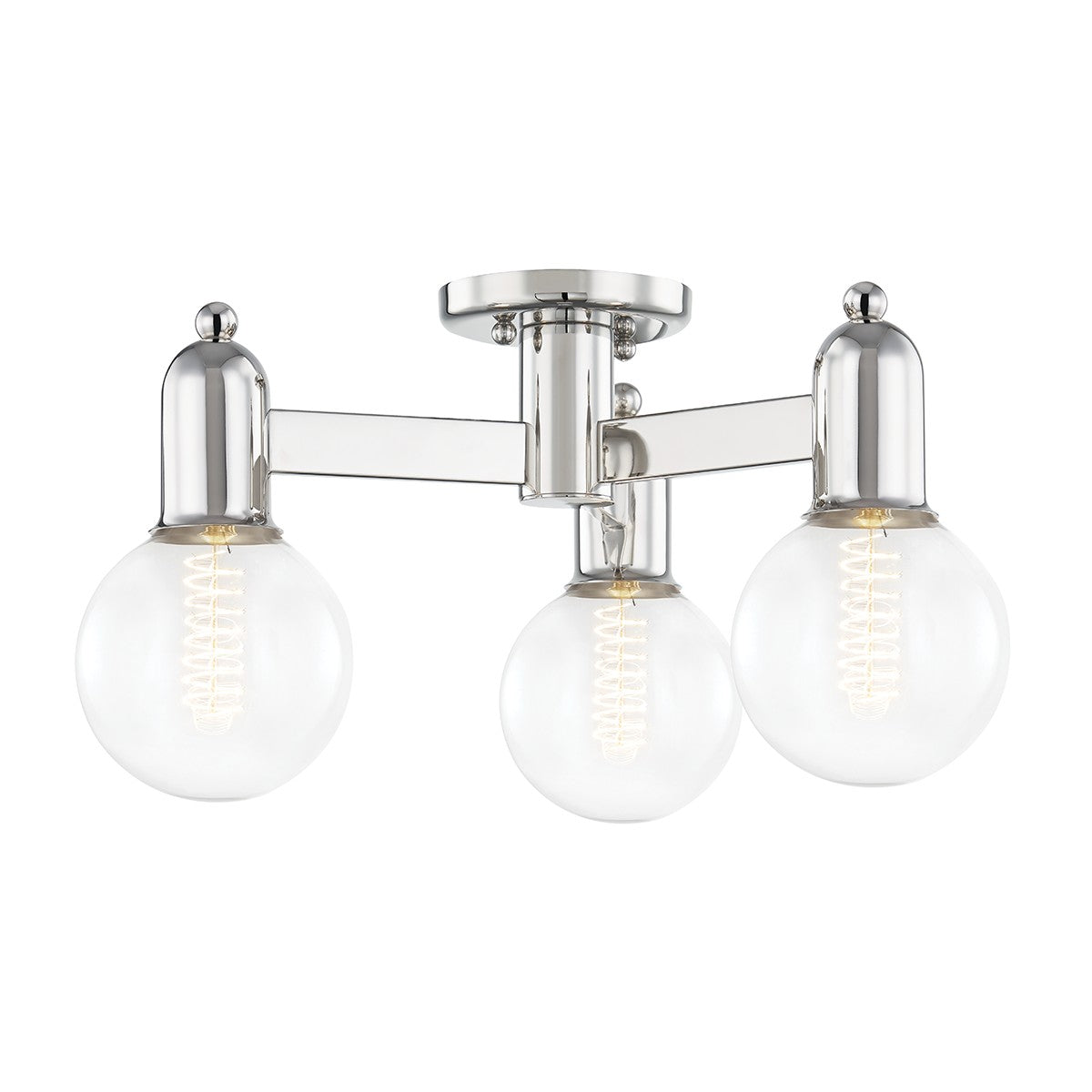 Mitzi - H419603-PN - Three Light Semi Flush Mount - Bryce - Polished Nickel