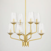 Mitzi - H420808-AGB - Eight Light Chandelier - Kayla - Aged Brass