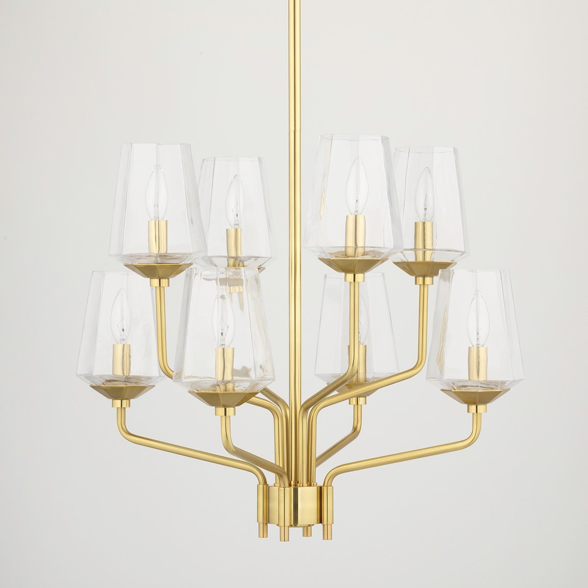 Mitzi - H420808-AGB - Eight Light Chandelier - Kayla - Aged Brass