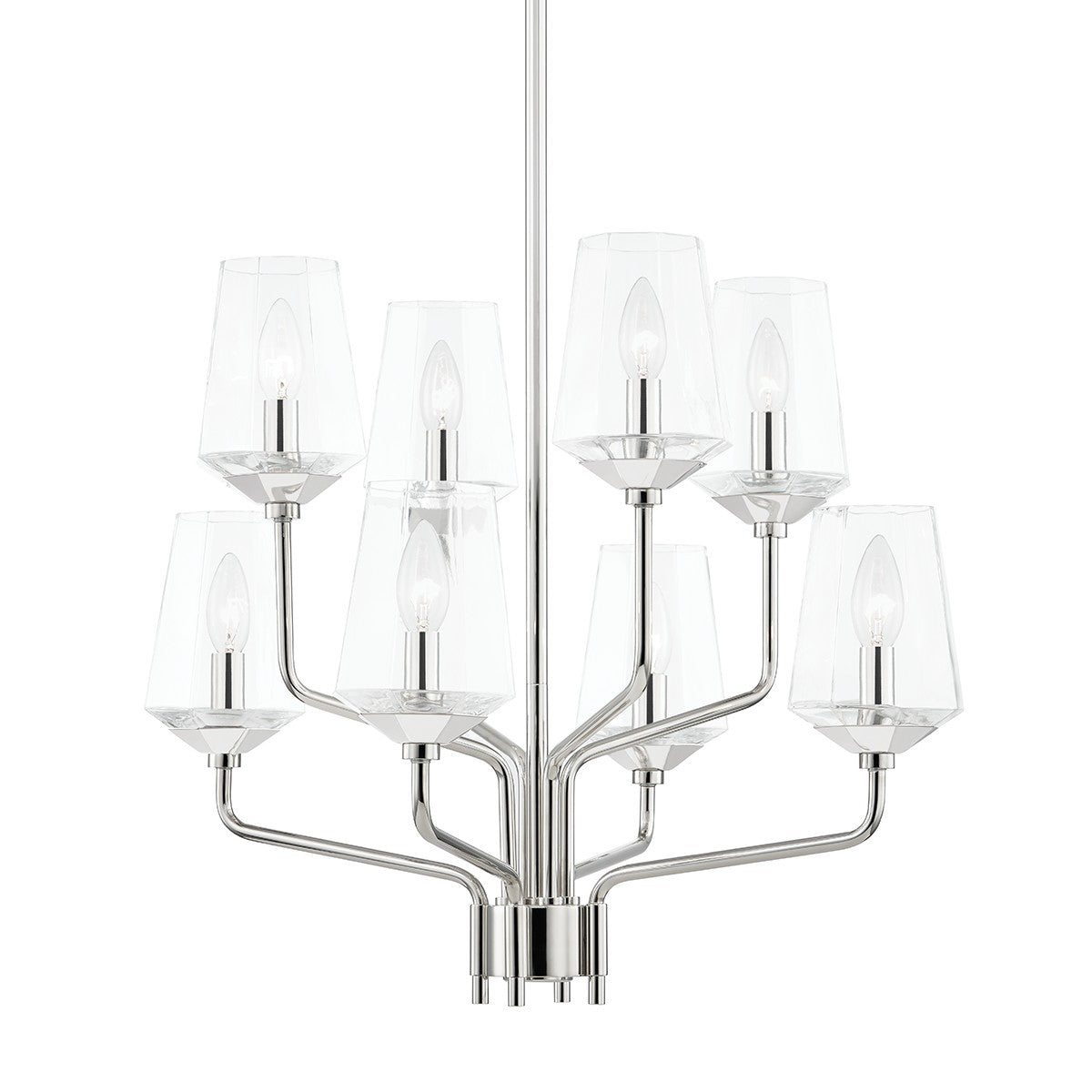 Mitzi - H420808-PN - Eight Light Chandelier - Kayla - Polished Nickel