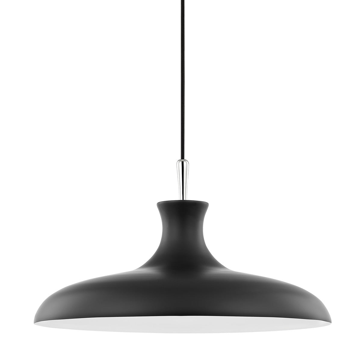 Mitzi - H421701L-PN/BK - One Light Pendant - Cassidy - Polished Nickel/Black