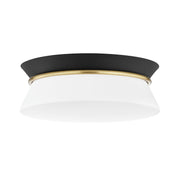 Mitzi - H425502-AGB/BK - Two Light Flush Mount - Cath - Aged Brass/Black