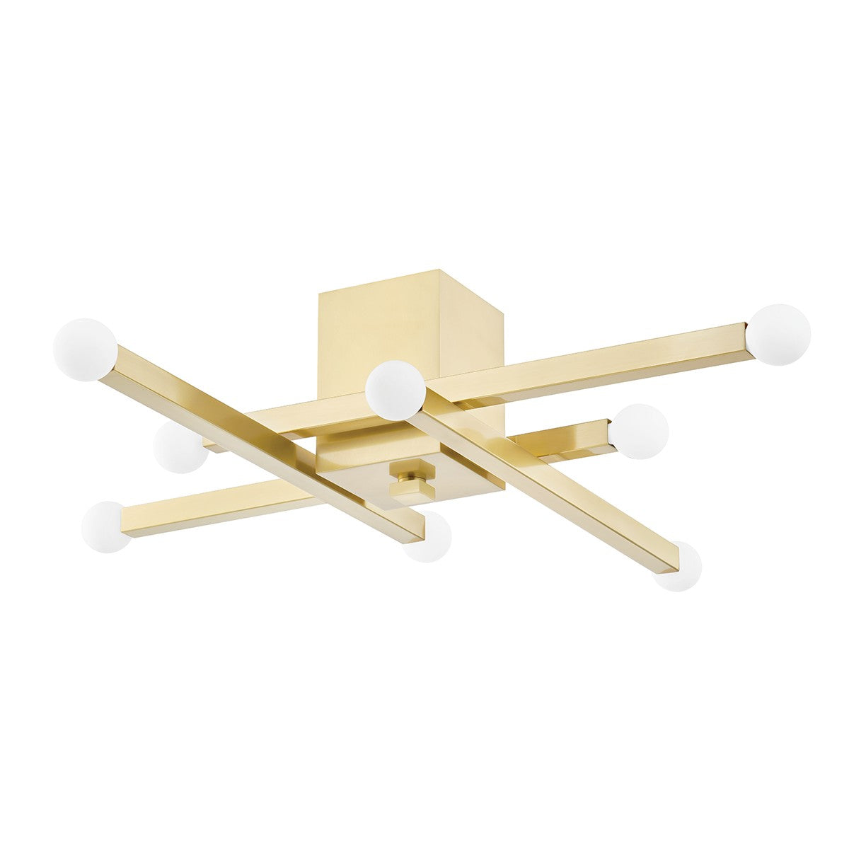 Mitzi - H463508-AGB - Eight Light Flush Mount - Dona - Aged Brass