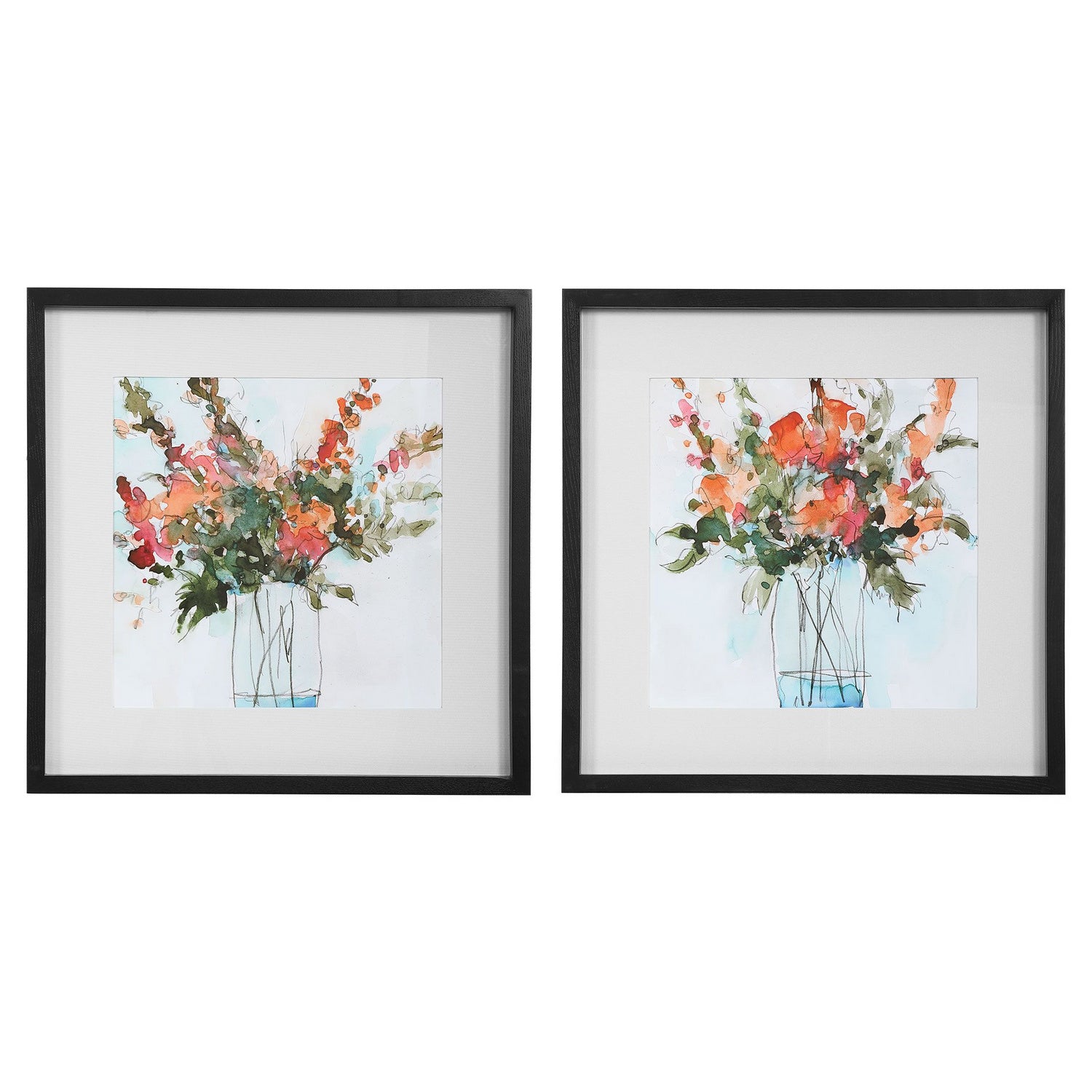 Uttermost - 41619 - Wall Art - Fresh Flowers - Black